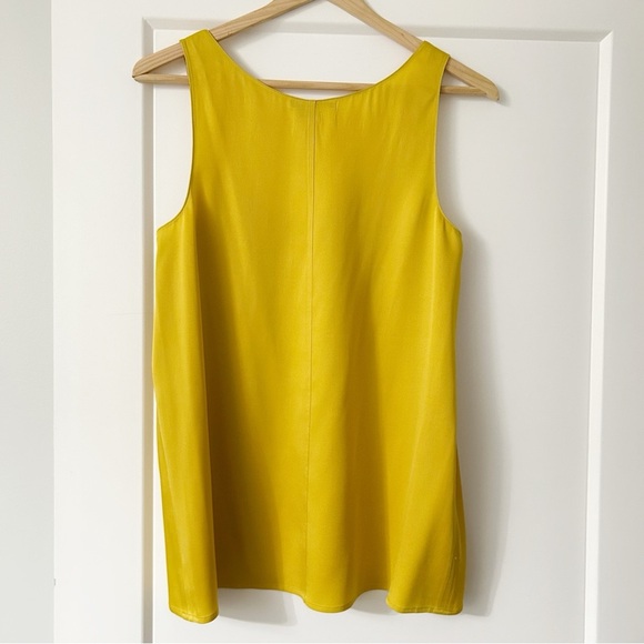 VINCE Silk Yellow Scoop Neck Tank Top - S - Picture 5 of 5